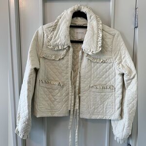 Avec Les Filles quilted white jacket
